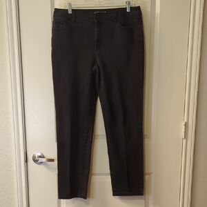Chico's Dark Gray Toothpick/Staight-ish Jeans